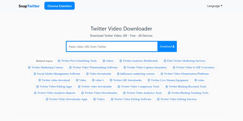Giao diện SnapTwitter